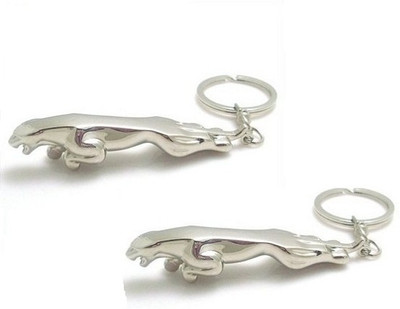 

Phoenix 2 Pcs Jaguar Metal Key Chain(Silver)