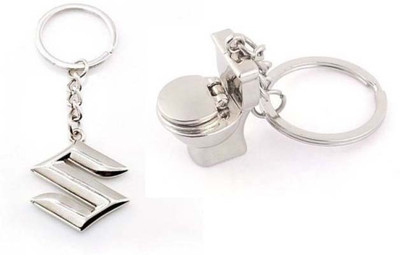 

Rashi Traders Maruti Suzuki & Alphabet R Key Chain(Silver)
