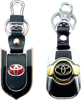 

City Choice New Combo of Toyota Leather-Metal Hook Locking Key Chain(Multicolor)