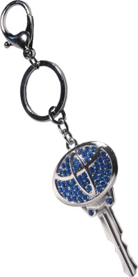 

Oyedeal Studded Key Shape Toyota Locking Key Chain(Blue)
