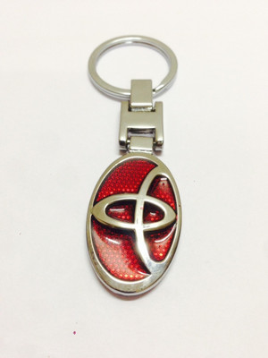 

Aura Toyota Cars Metal Key Chain(Silver, Red)