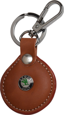 

Oyedeal Skoda Faux Leather Metal KYCN1724 Locking Key Chain(Brown)