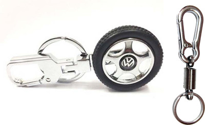 

City Choice Volkswagen Wheel Locking Key Chain(Black, Silver)