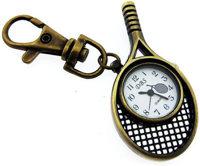 Kairos Racket Clock Key Chain(Brown)