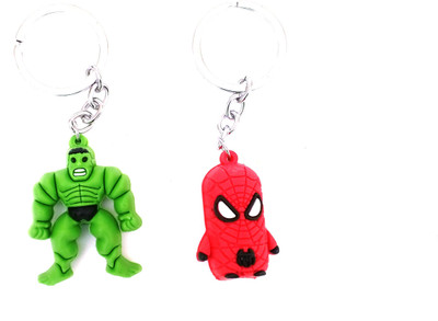 

Akki Collection hulk spiderman pvc Locking Key Chain(Multicolor)