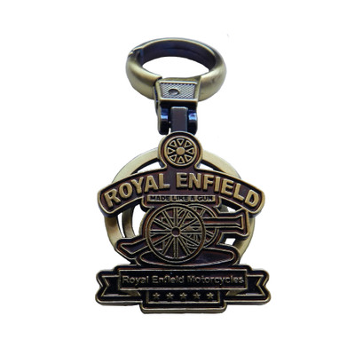 

Techpro Metal Golden Color Royal Enfield Motorcycles Locking Key Chain(Silver)