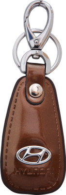 

Oyedeal KYCN1050 Hyundai Leather Metal Locking Key Chain(Brown)