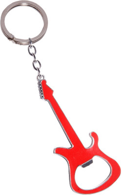 

Oyedeal Guitar Shape Bottle Opener KYCN159 Key Chain(Red)