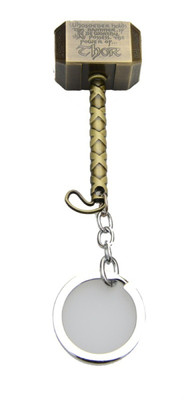 24x7eMall Thor Hammer Gold Locking Key Chain(Gold)