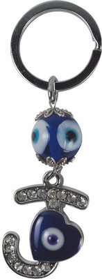

Forty Creek Letter J With Heart Key Chain(Blue, Silver)