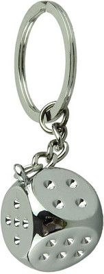 

TAG3 New Fashion Creative Dice Metal Tool Ring Lovers Gift Key Chain(Silver)