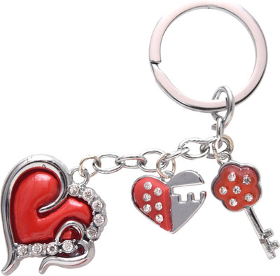 

Oyedeal Season Of Love Studded Heart With Key KYCN1649 Key Chain(Red)