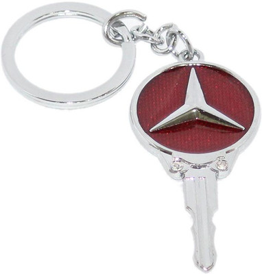 

Aura Imported Key Shape Mercedes Benz Key Chain(Red, Silver)