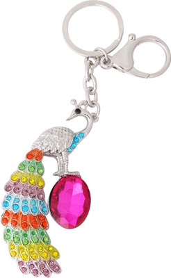 

Super Drool Royal Crystal Peacock Charm Key Chain(Multicolor)