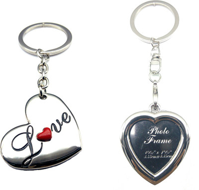 

City Choice Combo of Photofrme Heart & Heart Shape Key Chain(Multicolor)