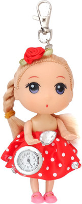 

Super Drool Redpolka Sweet and Glamorous Doll Watch Locking Key Chain(Red)