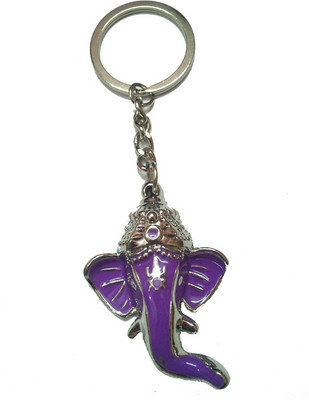 

City Choice Purple Ganesha face Key Chain(Purple)