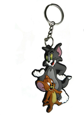 

Techpro DOUBLE SIDED WITH TOM AND JERRY STANDING TOGETHER DESIGN Locking Key Chain(Multicolor)