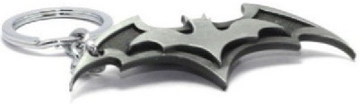 

Suraj Enterprises Double Batman logo Alloy Metal Keyring for cars and bikes Key Chain(Grey)