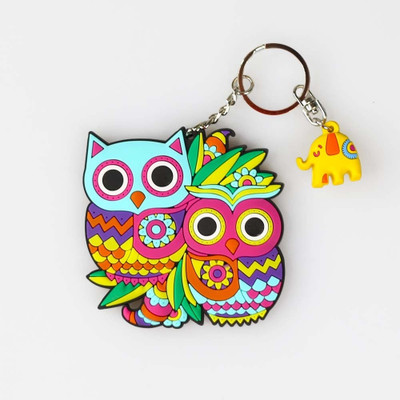 chumbak Owl Key Chain(Multicolor)