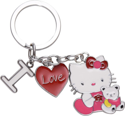 

Oyedeal I Love Kitty & Teddy Key Chain(Multicolor)