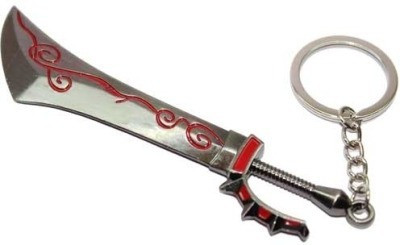 

U R God Full Metal Sword Key Chain(Silver, Red)