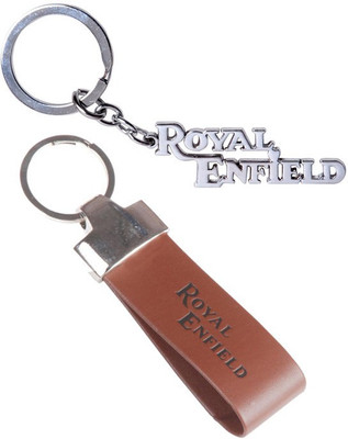 

Alexus Royal Enfield Metal And Royal Enfield Leather Key Chain(Silver)