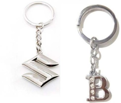 Rashi Traders Maruti Suzuki & Alphabet B Key Chain(Silver)