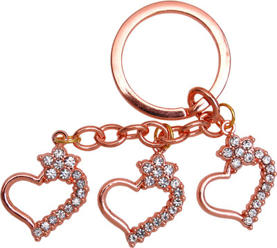 

Oyedeal Studded Triple Hearts Key Chain(Multicolor)