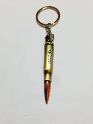 

Aura Metal Big Bullet Key Chain(Gold, Brown)