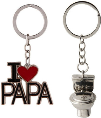 

Alexus Papa And Commode Key Chain(Silver)