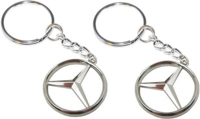 PARRK Silver Mercedes Clear Key Chain(Silver)