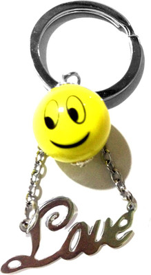 

Tech Fashion Smiley Love Locking Key Chain(Yellow)