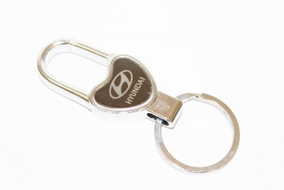 

Aura Hyundai Heart Shape Logo Metal Locking Key Chain(Multicolor)