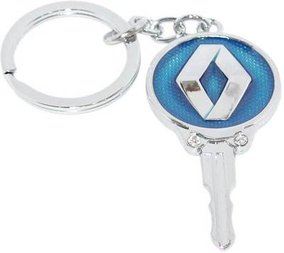

Aura Imported Key Shape Metal Renault Key Chain(Blue, Silver)
