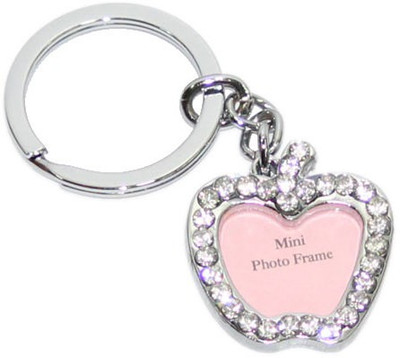 

24x7 Shop Apple Shape Metal Photo Frame Imported Key Chain(Silver)