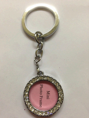 

Aura Round Photo Frame Key Chain(Silver)