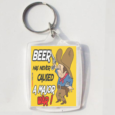 

Thoughtroad BEER NEVER CAUSED A WAR Key Chain(Multicolor)