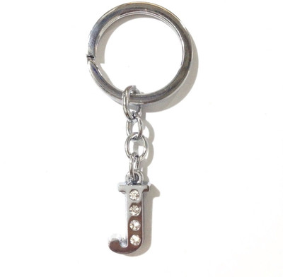Tech Fashion Alphabet J Locking Key Chain(Silver)