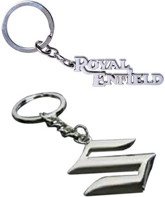 

Alexus Royal Enfield Metal And Suzuki Key Chain(Silver)