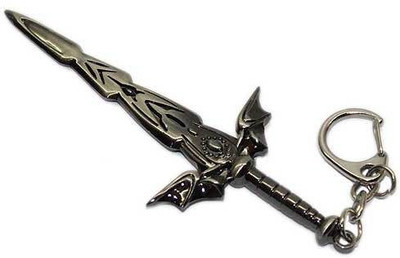 

24x7 Shop Full Metal Sword Locking Key Chain(Silver)