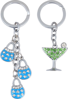 

Super Drool Martini and Blue Bags Locking Key Chain(Multicolor)
