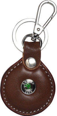 

Oyedeal Skoda Faux Leather Metal KYCN1723 Locking Key Chain(Brown)