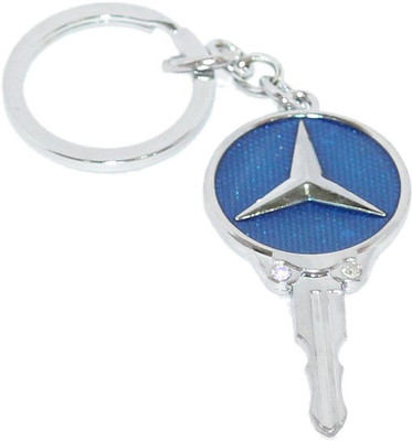

Aura Imported Key Shape Metal Mercedes Benz Key Chain(Blue, Silver)