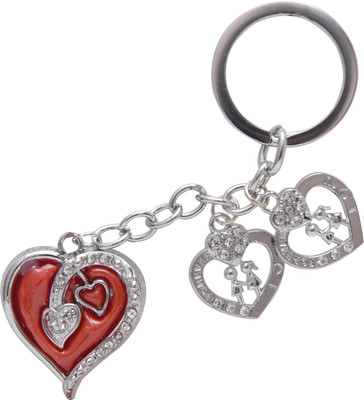 

Dealfinity I LUV U Forever Studded Heart DKYCN1645 Key Chain(Multicolor)