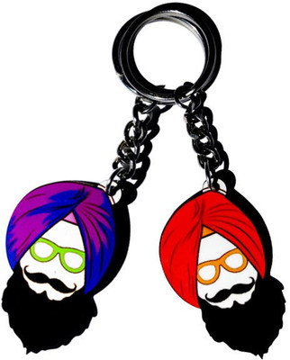 

MiiCreations Punjabi Singh Beard Key Chain(Purple, Red)