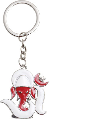 

Forty Creek Om Ganesha Key Chain(Red, Silver)