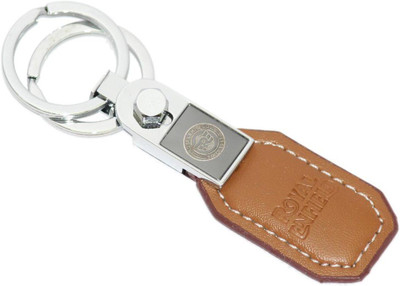 

Aura Royal Enfield Dual Logo Imported Key Chain(Brown, Silver)