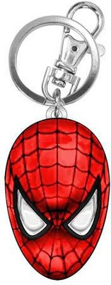 MARVEL Official Spider-Man Head Colored Pewter Key Chain(Multicolor)