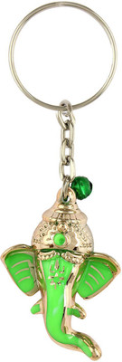 

CTW Lord Ganesha Face Keychain Key Chain(Green)